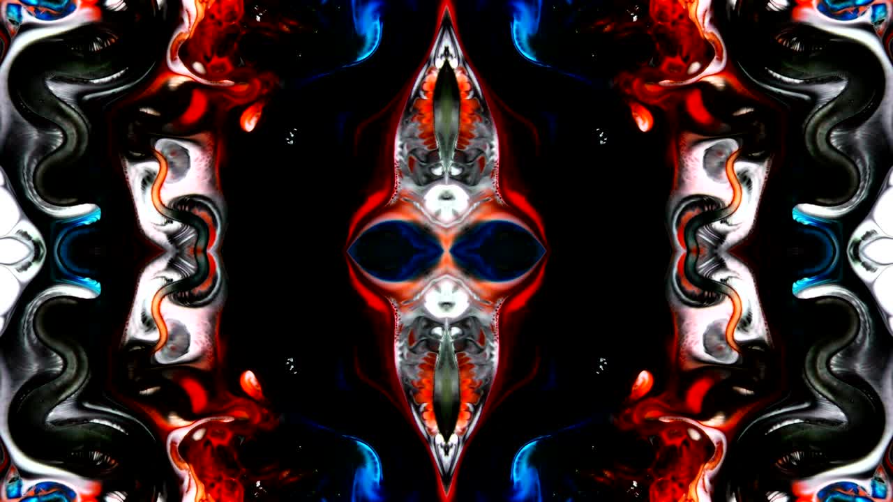 movimiento de caleidoscopio: círculos geométricos y formas de estrellas