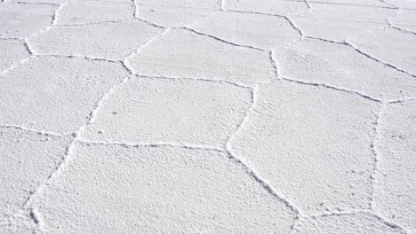 white immensity, in the sublime desert with a hexagonal geometric layout, salinas grandes, salta, argentina