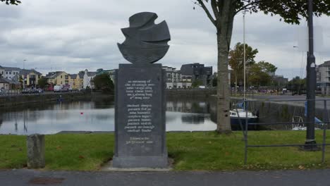 Panoramic-shot-in-Claddagh,-Galway,-Ireland