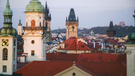 top view from the old town bridge in prague