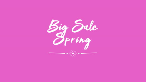 spring big sale with white flower on pink gradient