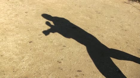 Kickboxer-Doing-Shadow-Training-in-a-Sandy-Park