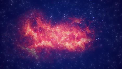 stunning cg animation of red nebula