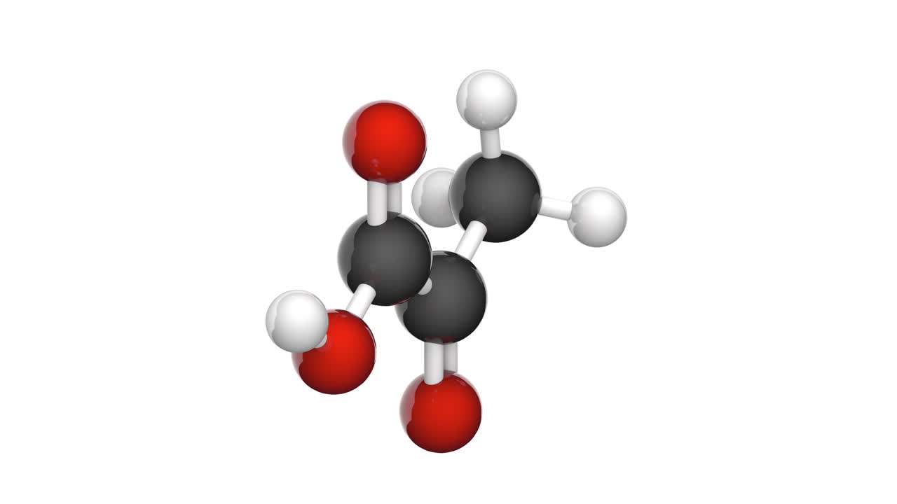 ácido pírvico (c3h4o3) en bucle sin costuras.