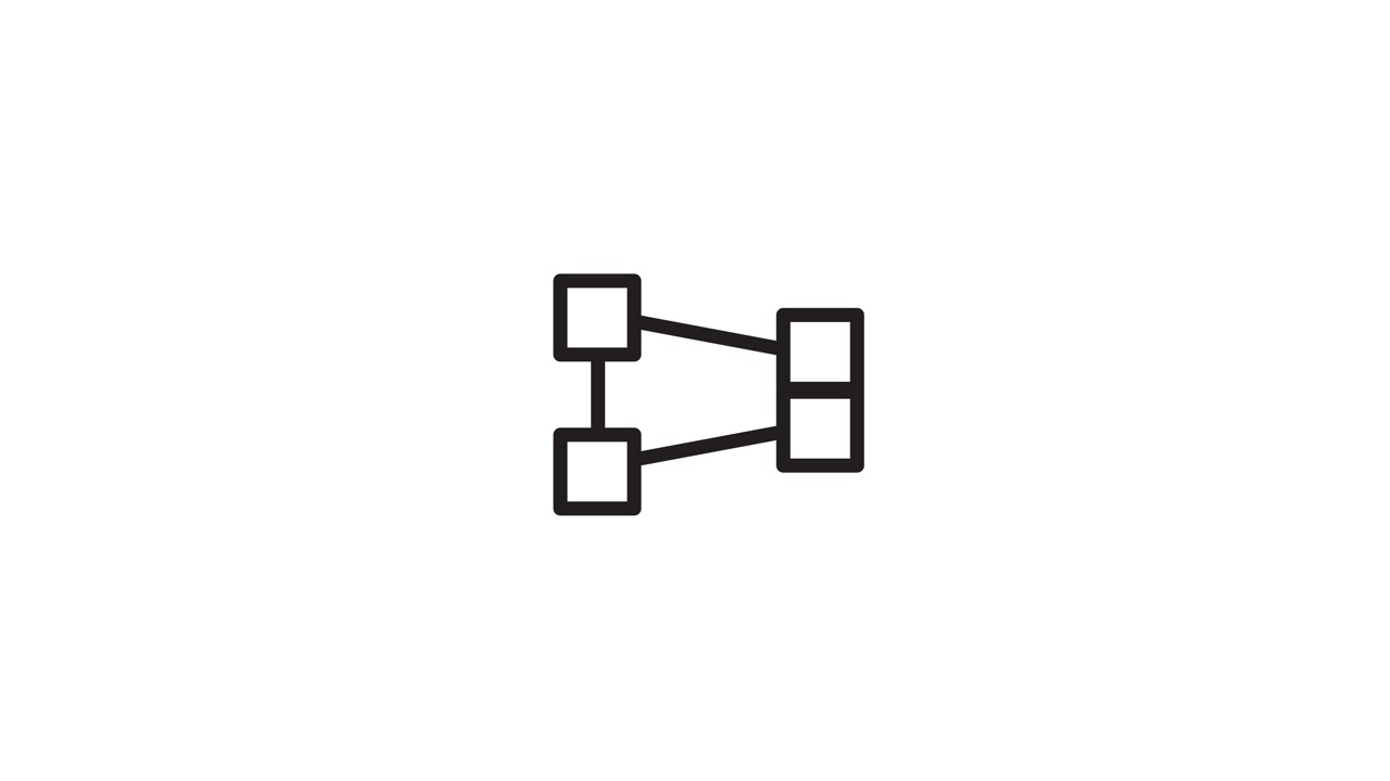 Multi node selection icon animation isolated on white background