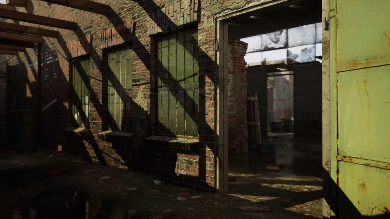 исследуя руины заброшенной фабрики