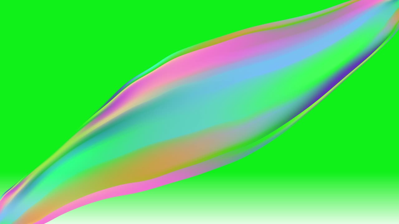 무지개 색의 타원형 비누 거품 모션 그래픽