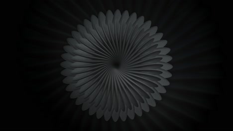 abstracto flor negra y blanca