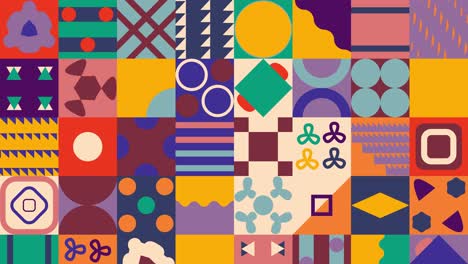 the background consists of a group of animated shapes, after effect