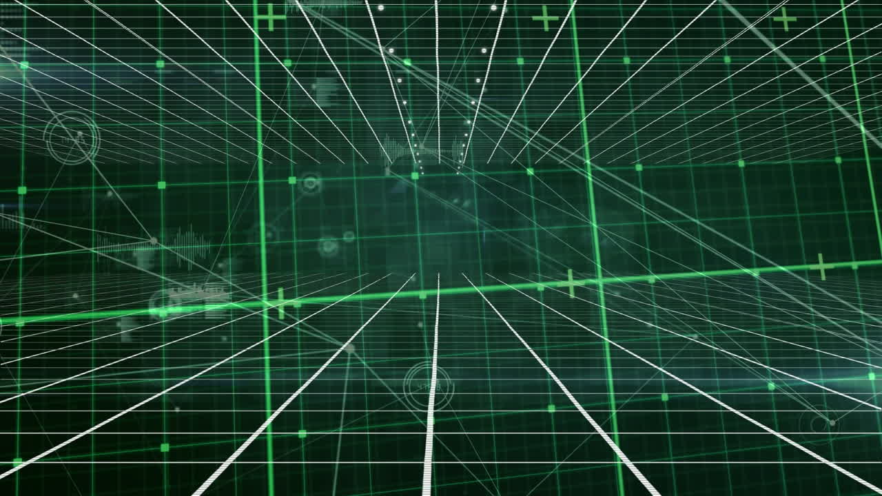 animación del procesamiento de datos con redes de conexiones