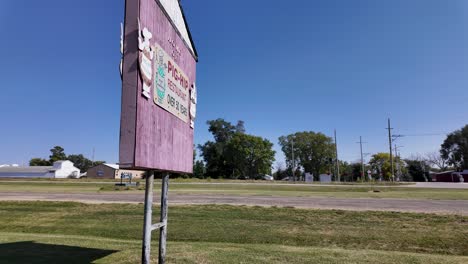 restored sign of the famous pig hip restaurant on route 66 in stilwell, illinois