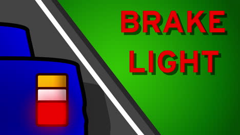 animación 2d de la luz trasera