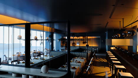 modern luxury restaurant interior