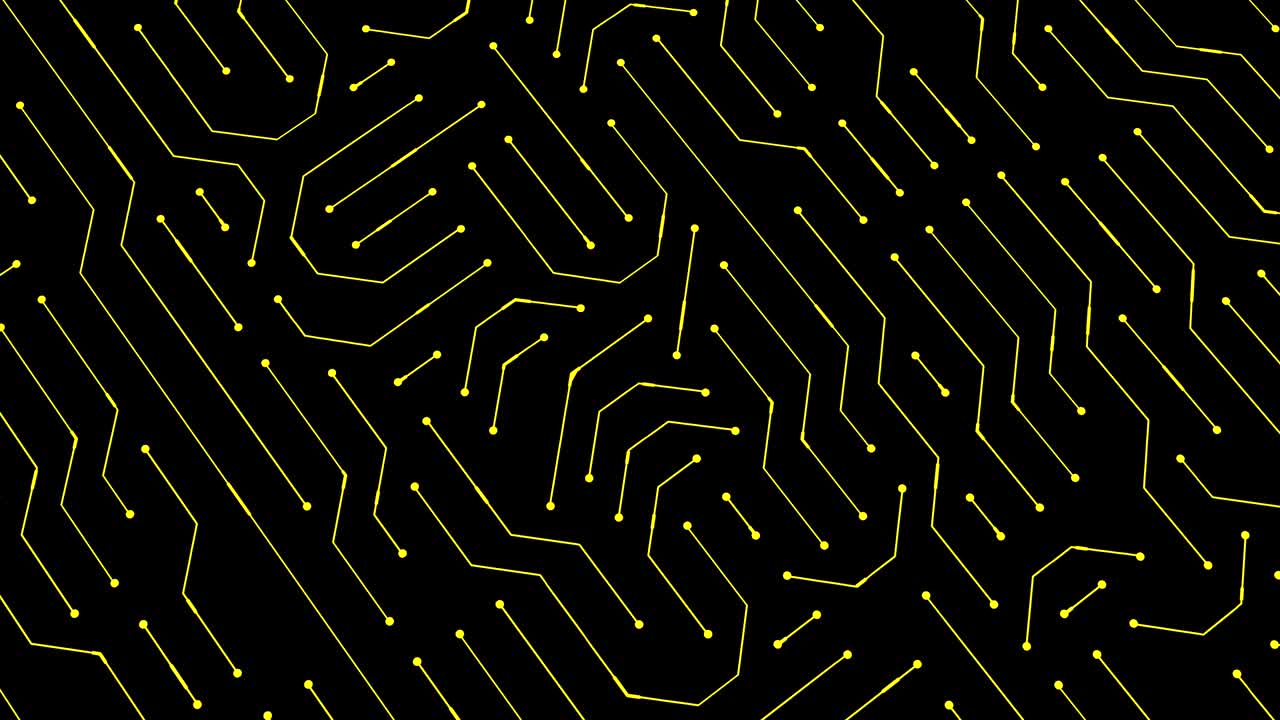 animación de las conexiones de una placa de circuitos