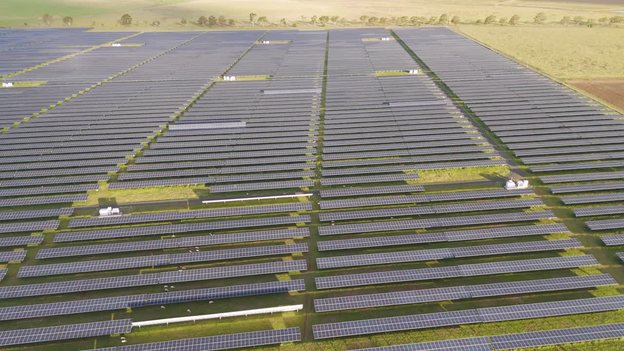 Expansive solar panels generating clean energy