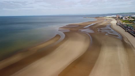 coastline and clyde estuary at ayr on the south west coast of scotland