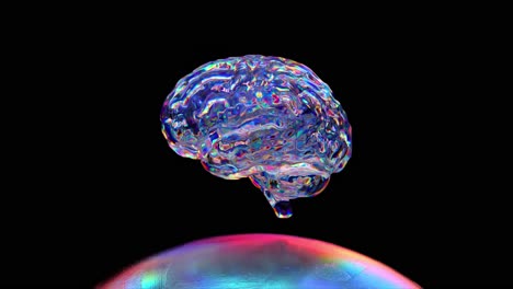 abstract colorful soap bubble