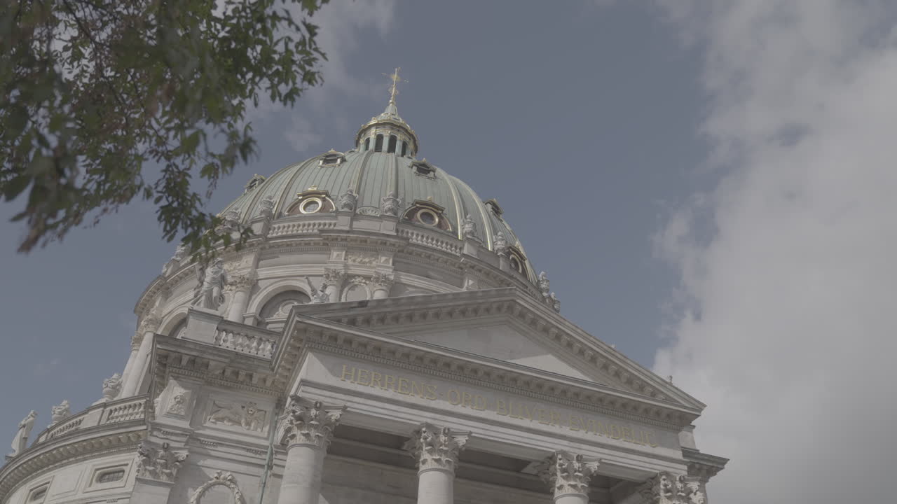 Frederik's Church in Copenhagen Denmark on a cloudy day LOG