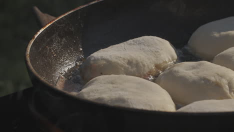 fried dough in a pan