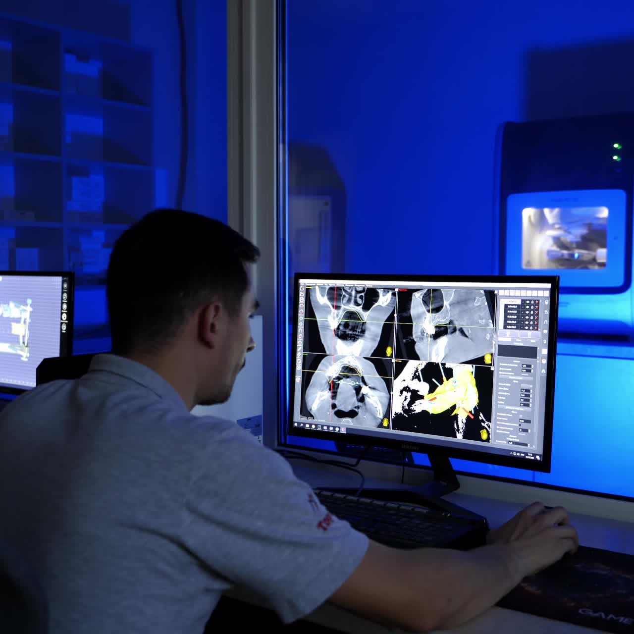 Dental technician in the clinic