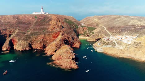 Aerial-Shot-of-Berlangas-Island-in-Portugal