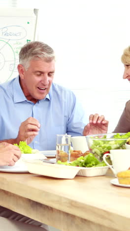 businessman having lunch