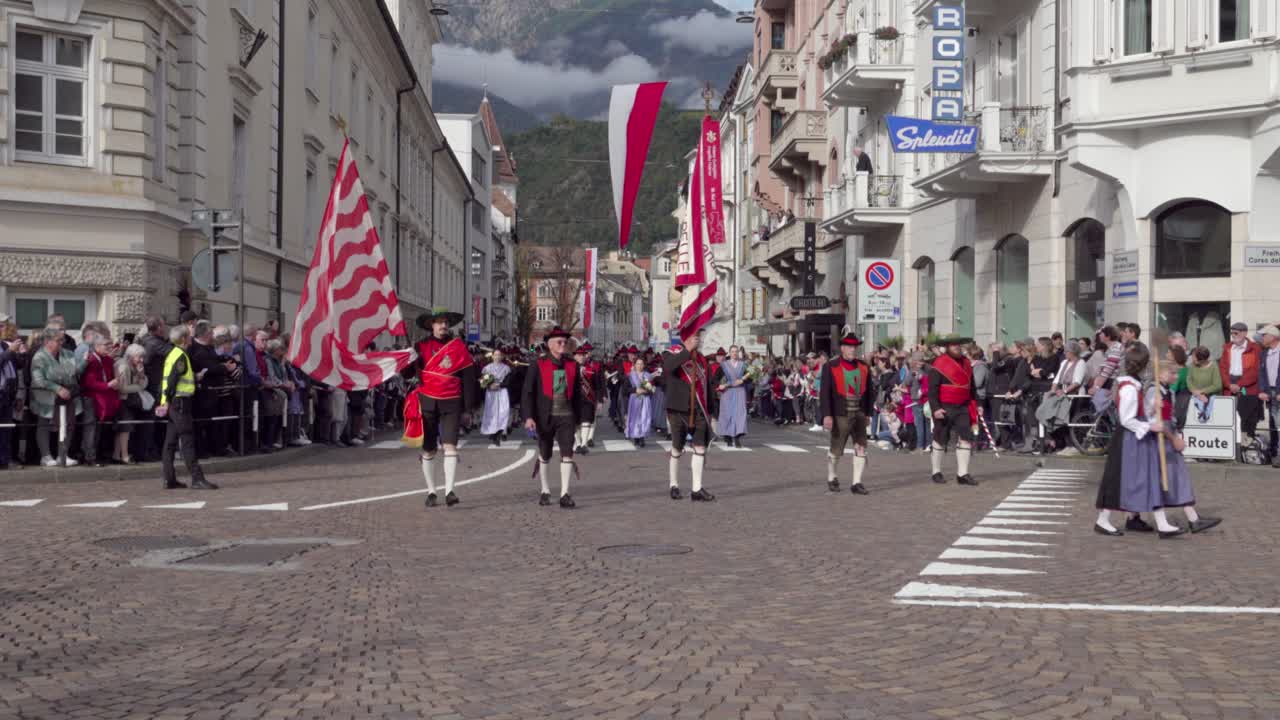 Brass band Lana at the annual Grape Festival, Meran - Merano, South Tyrol, Italy (part 1 of 3)