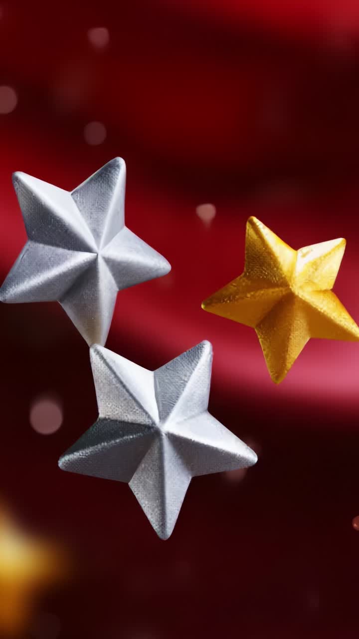 Rappresentazione vivace di stelle scintillanti in diversi colori che catturano l'attenzione su uno sfondo tenue, mettendo in risalto le loro superfici texturizzate e le affascinanti caratteristiche del design.