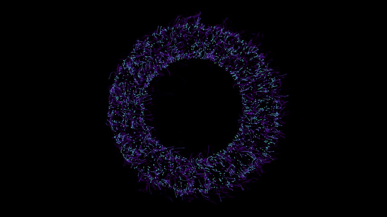 4K Abstract Particle Torus Animation