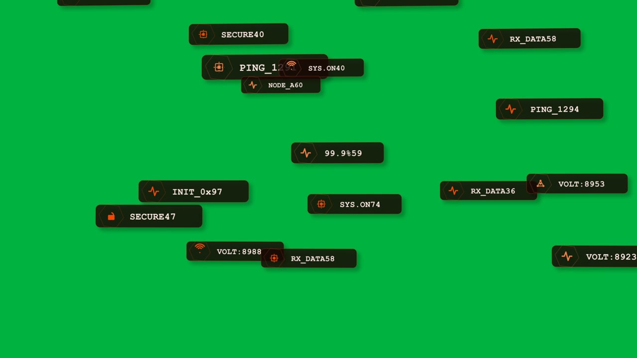 Sys tags spawning on INIT signal forming central cluster updating status labels on transparent bg