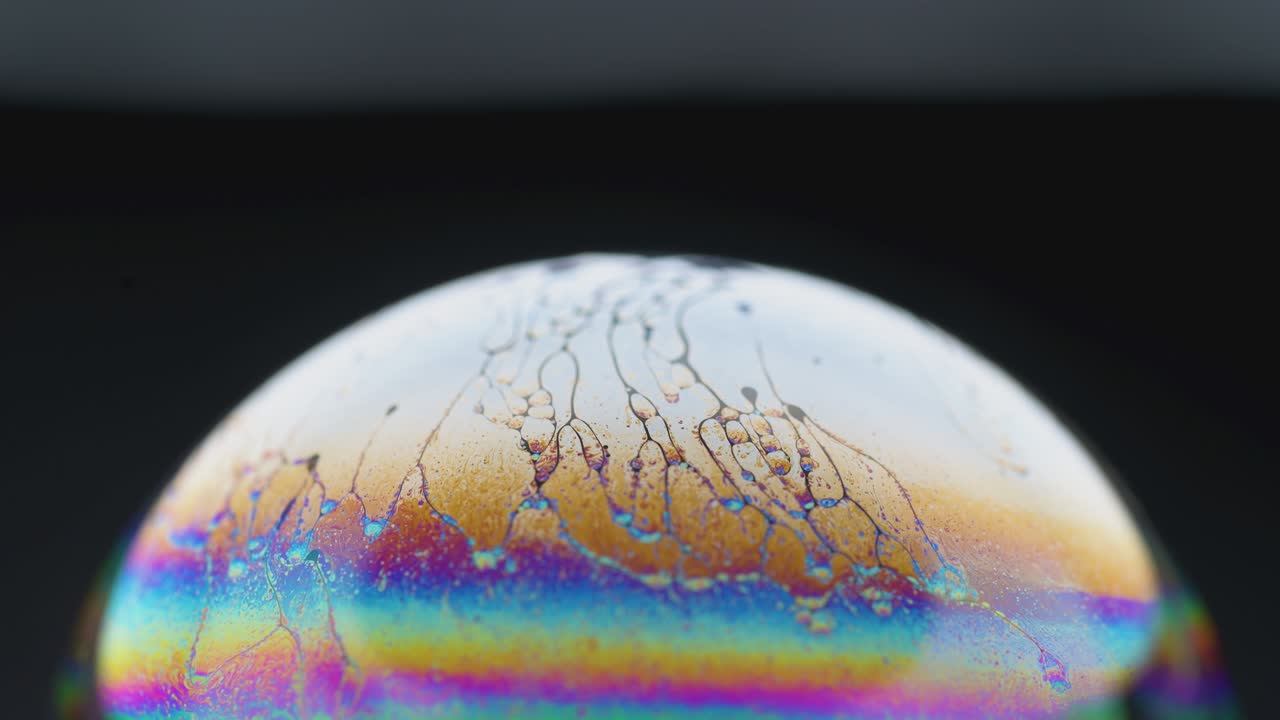 매크로 비누 거품 다채로운 사이키델릭