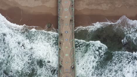 volando sobre el muelle de ballenas