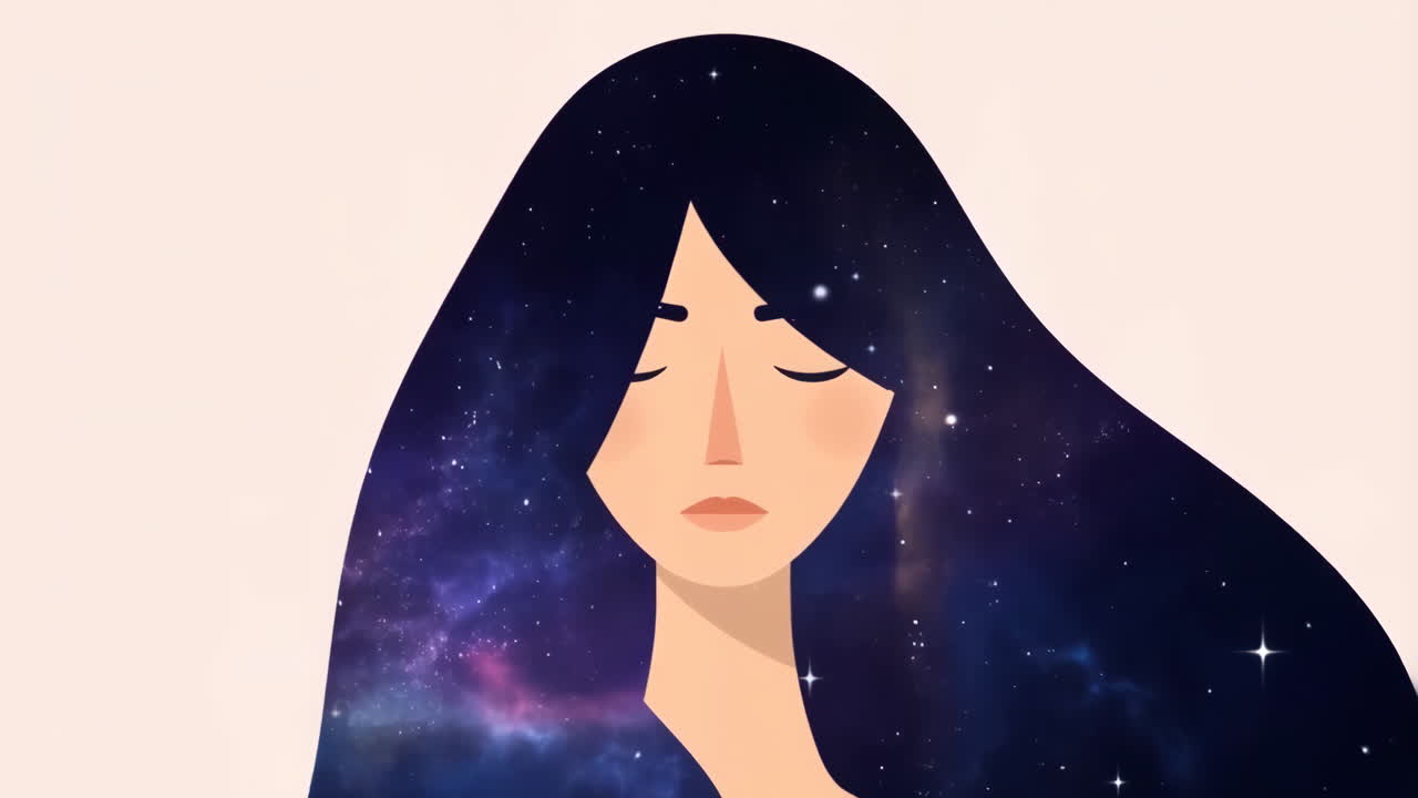 Woman with Galaxy Hair