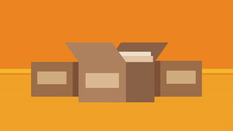 kartons, verpackungen, animationen