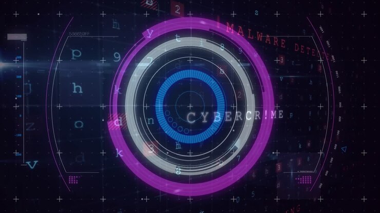 Animation of waning text over scan scoping on dark background