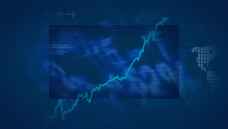 Animation-of-graph-over-world-map-and-data-processing