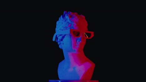 neon classical bust