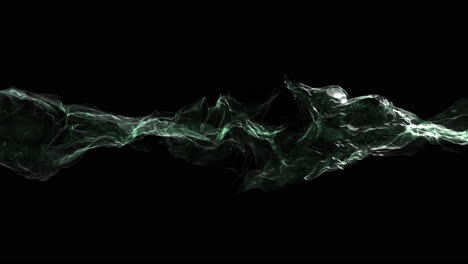 dynamic black and green swirling smoke effect creates mesmerizing circular motion