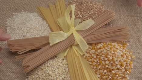 cereales mixtos pasta integral integral espagueti, mais arroz cebada espelta dieta mediterránea, nutrición vegetariana vegana