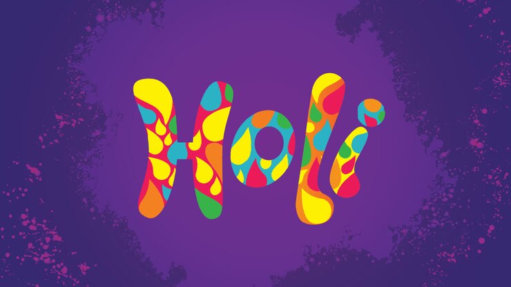 Motion Graphic of Colorful holi festival background