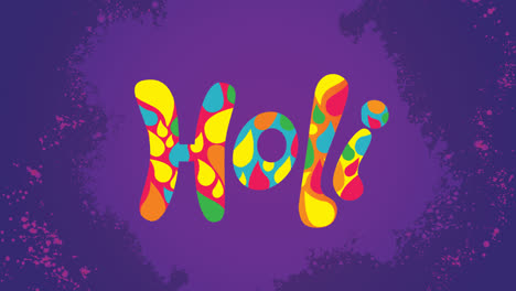 motion graphic of colorful holi festival background