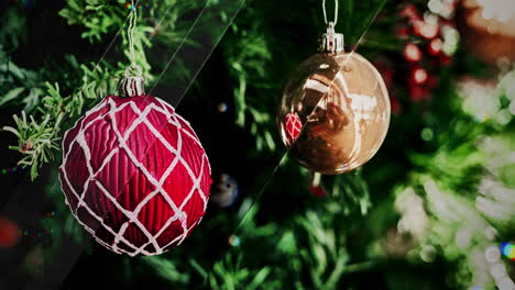 christmas ornaments on a tree