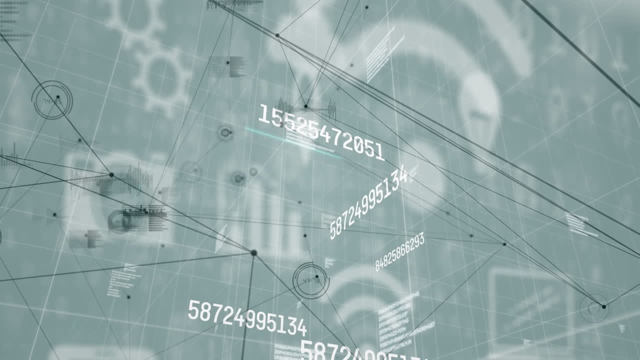 Animation of data processing and network of connections