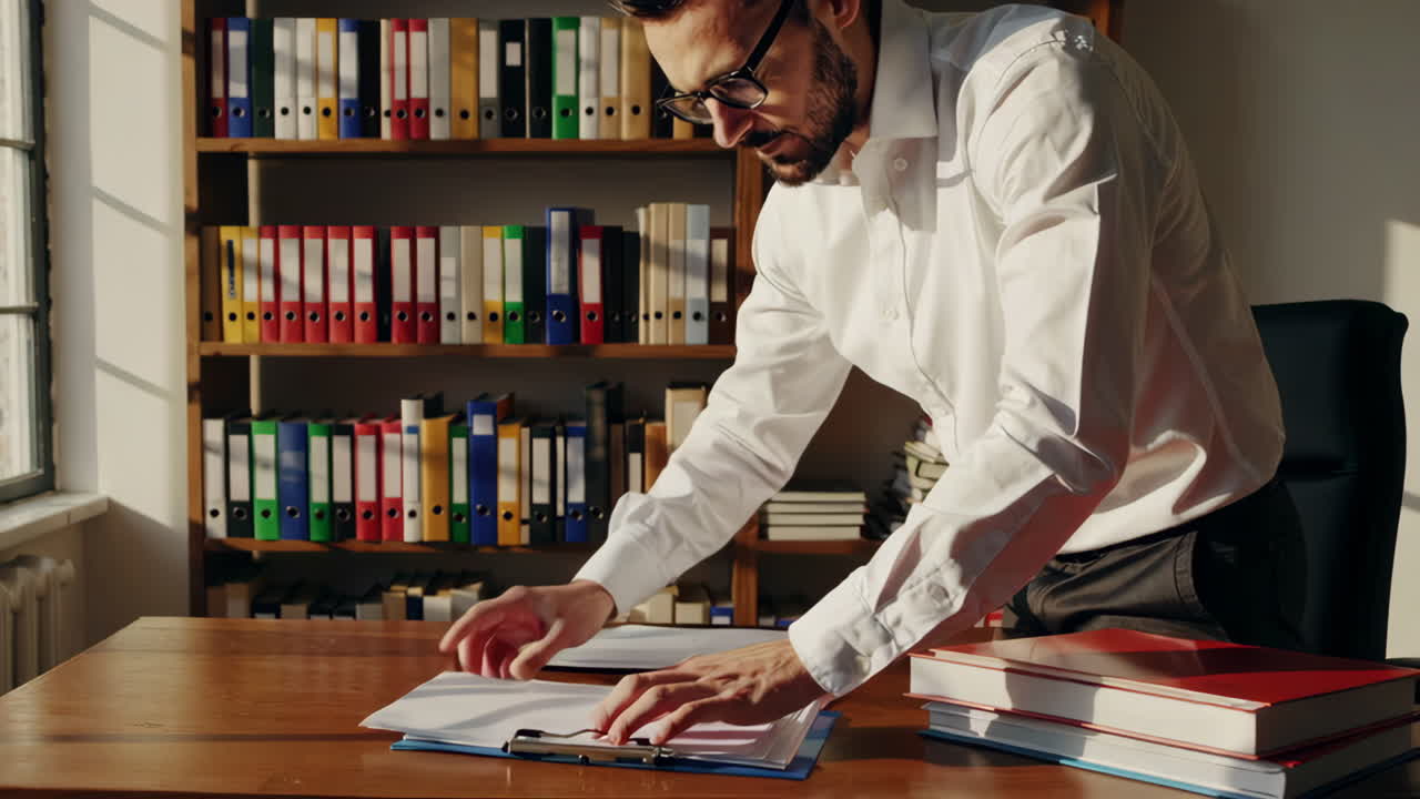 hombre de negocios trabajando en su escritorio