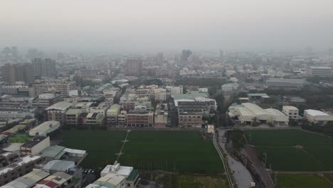 the aerial view of taichung