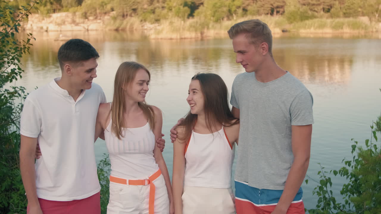 Young Couples at Lake