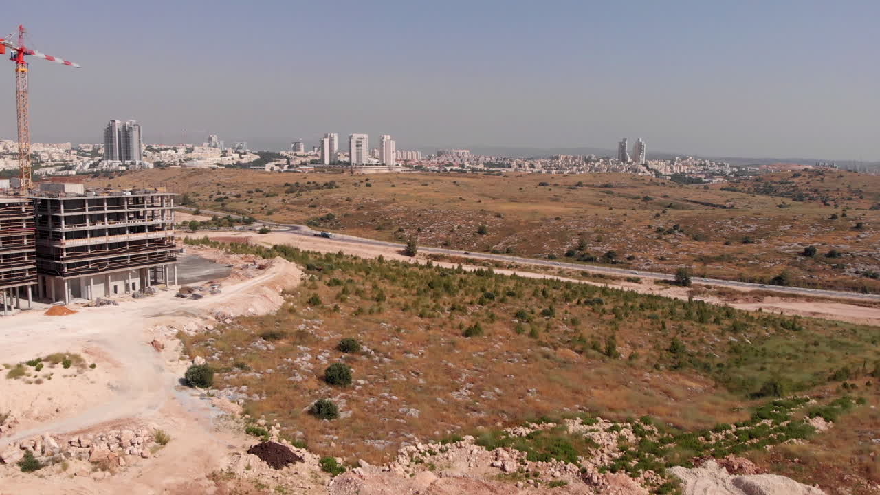 The City of Modiin In Israel aerial view
