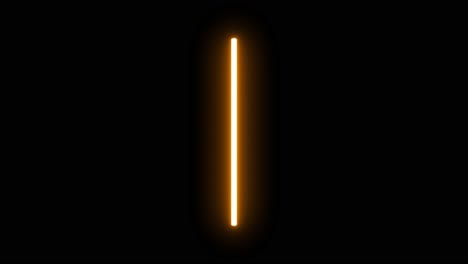 4K-Animiertes-Orangefarbenes-Lichtschwert-Auf-Schwarzem-Hintergrund