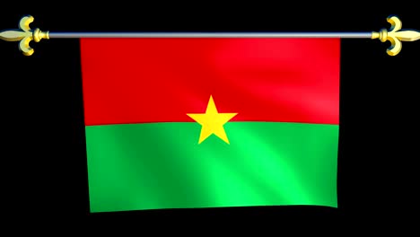 large looping animated flag of burkina faso