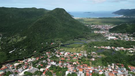 stunning aerial footage of santa catarina island south in florianopolis brazil